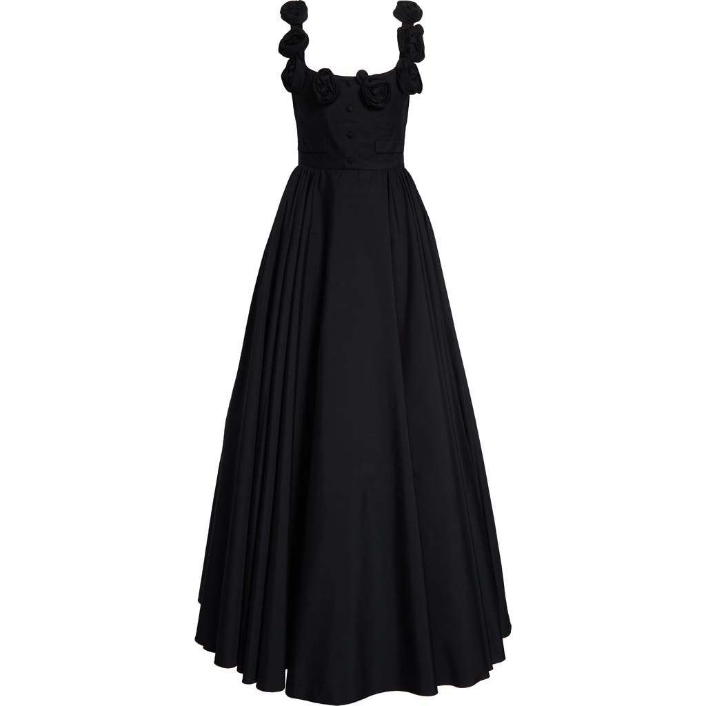 Giambattista Valli Rose Trim Fit & Flare Dress