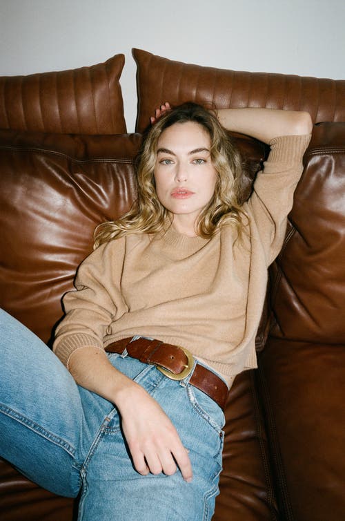 Vir Vita Genevieve Sweater In Brown