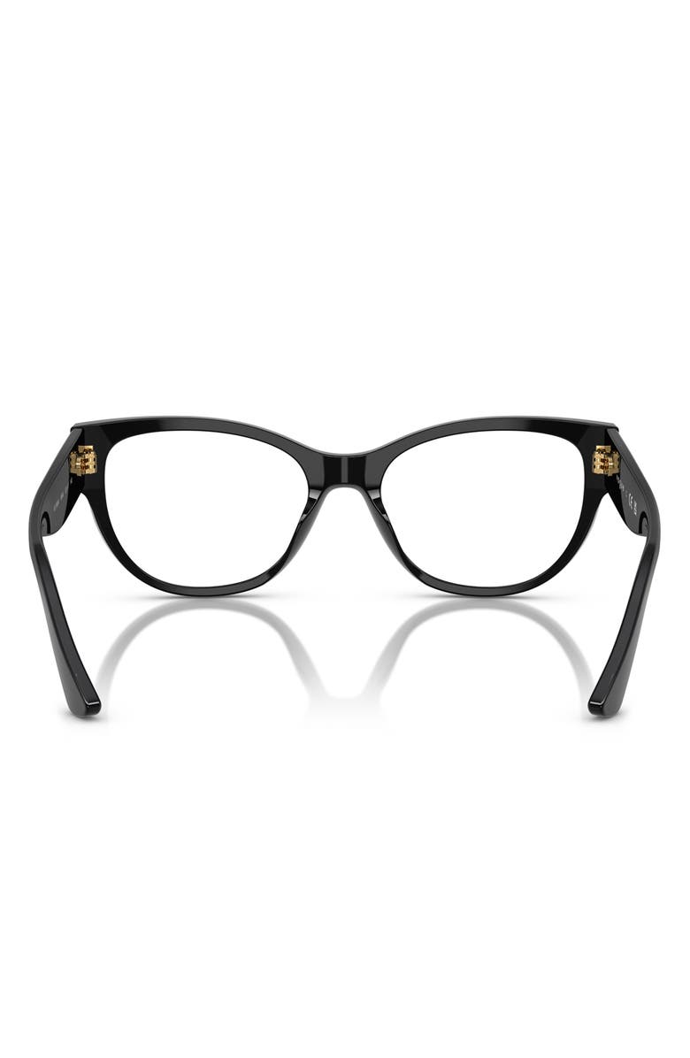 VOGUE 51mm Cat Eye Optical Glasses, Alternate, color, Black