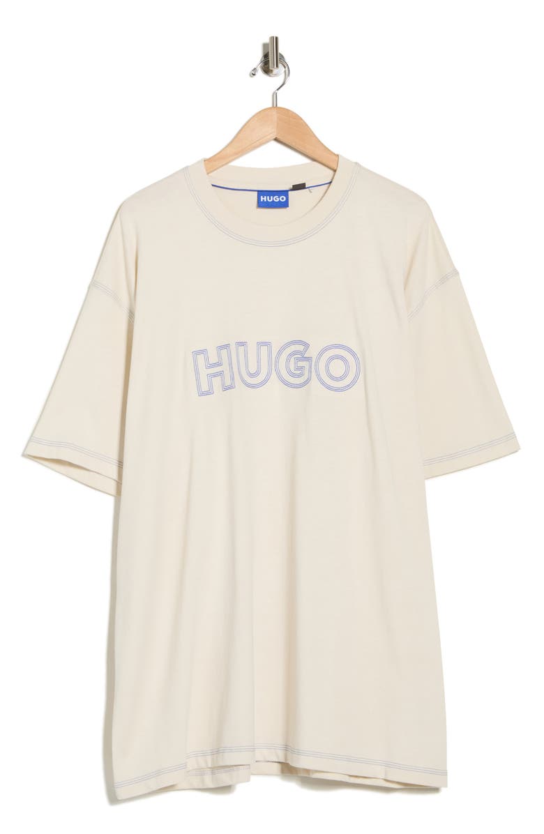 BOSS Stitched Logo T-Shirt, Main, color, Whisper White