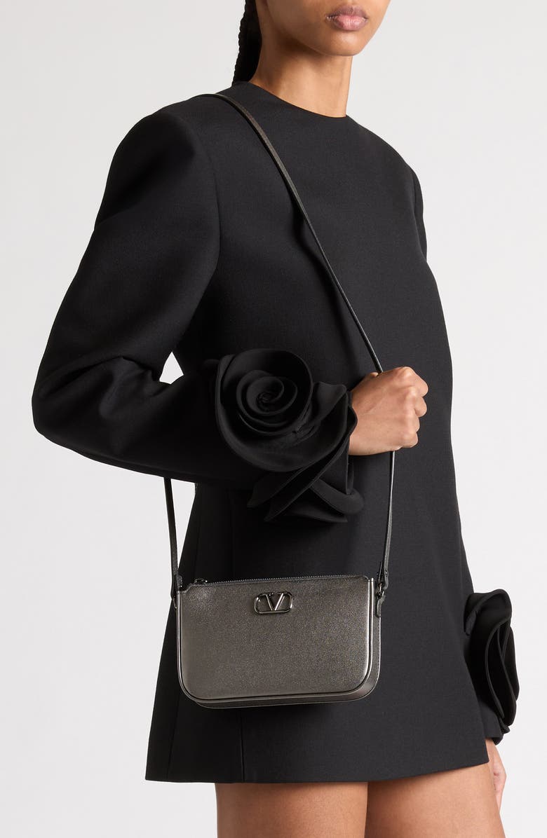 Valentino Garavani Mini VLOGO Leather Shoulder Bag, Alternate, color,