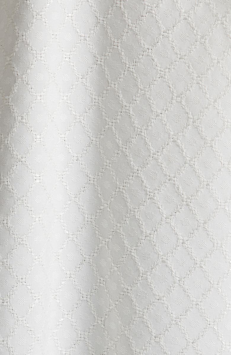 Golden Goose Crystal Embellished Jacquard Silk Blend Button-Up Shirt, Alternate, color, Heritage White