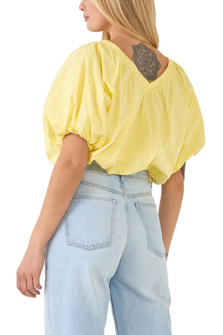 Puff Crop Blouse, Alternate, color, YELLOW
