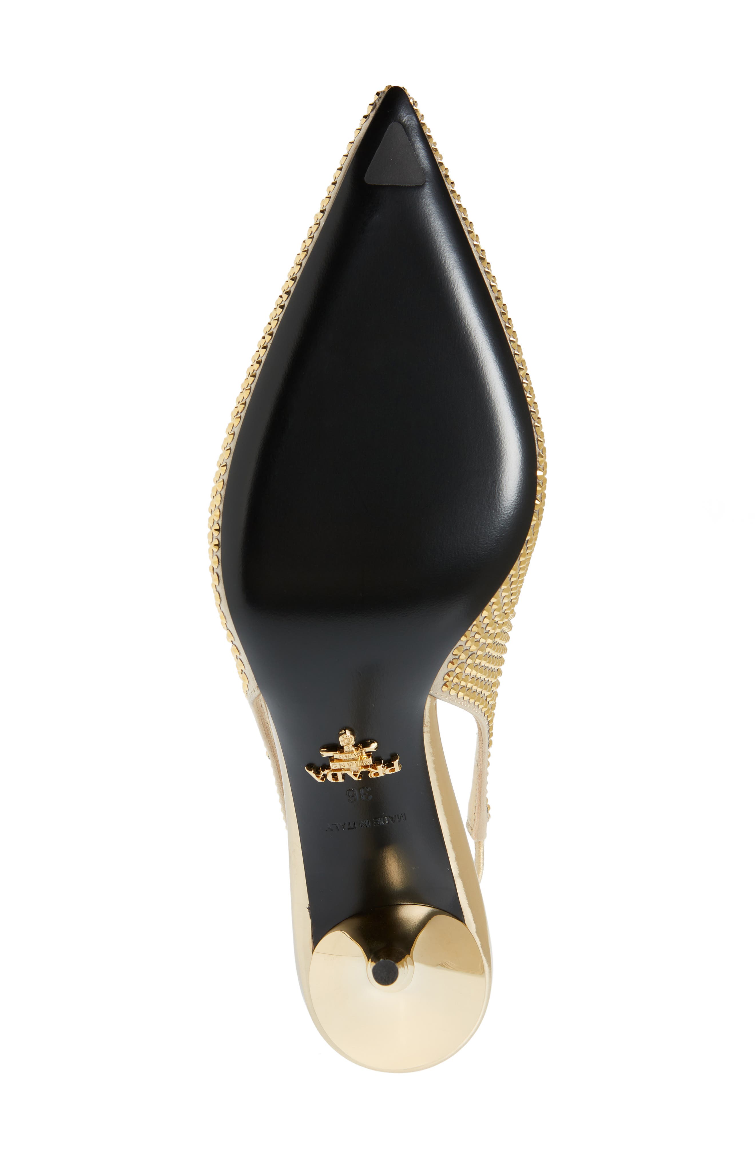 Prada Crystal Bling Slingback Pump, Alternate, color, 