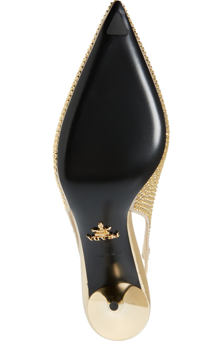 Prada Crystal Bling Slingback Pump, Alternate, color,