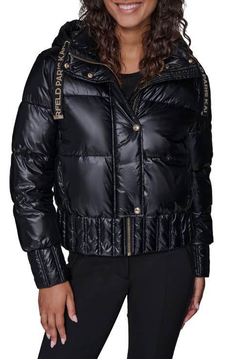 Crop Puffer Bomber Jacket