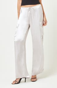 LSPACE Sundown Satin Cover-Up Cargo Pants