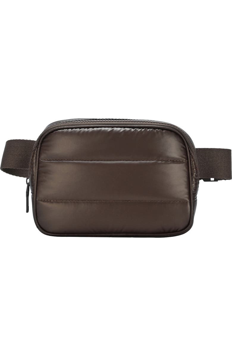 Madison West Nylon Puffy Belt Bag, Main, color, Brown