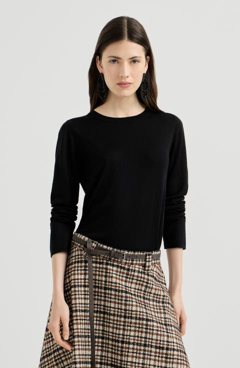 Cashmere and silk lightweight sweater