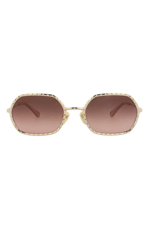 56mm Metal Frame Sunglasses