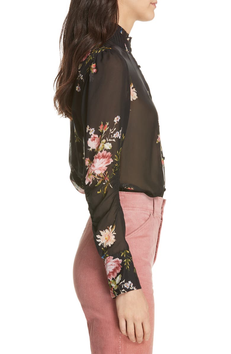 Joie Elzie Print Silk Blouse, Alternate, color, 