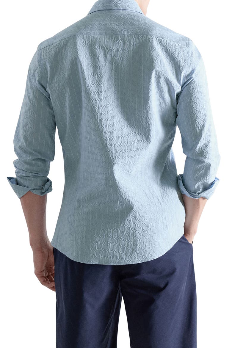 Textured Pinstripe Button-Up Shirt, Alternate, color, SKY BLUE