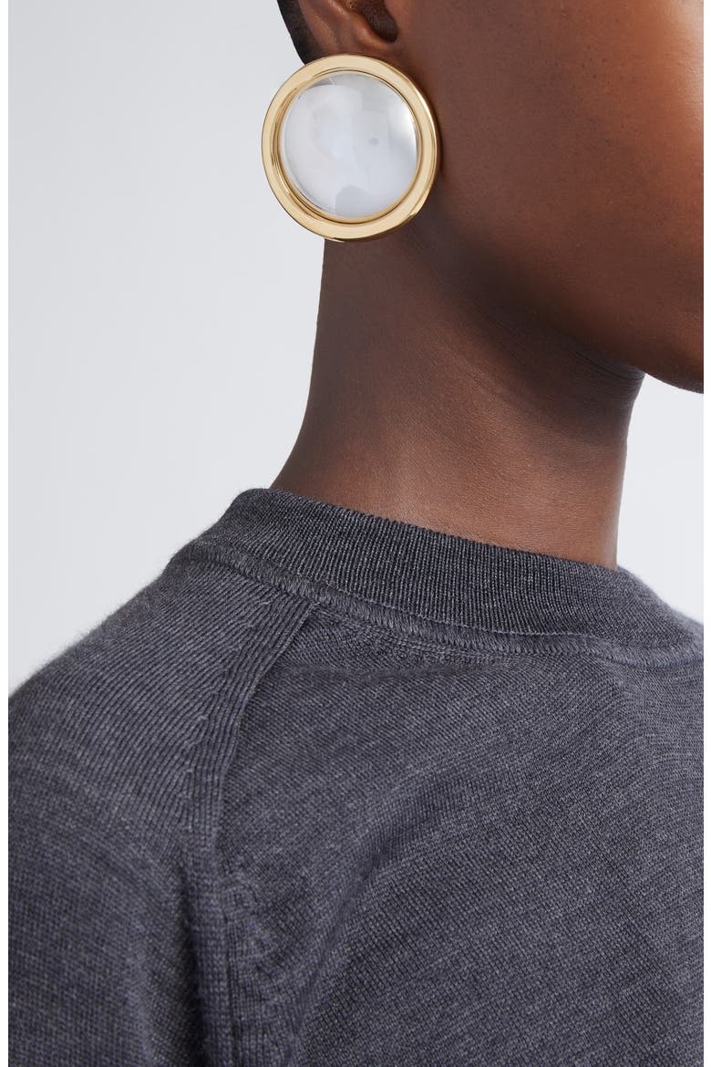 Round Drop Earrings, Alternate, color, SILVER / GOLD 979