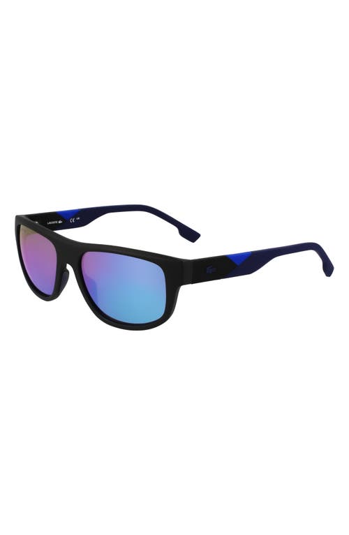 Lacoste L6042s 55mm Rectangular Sunglasses In Black
