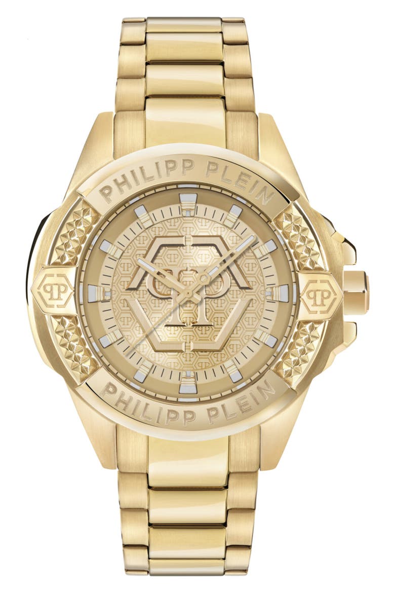 Plein Majesty Bracelet Watch, 45mm, Main, color, IP YELLOW GOLD