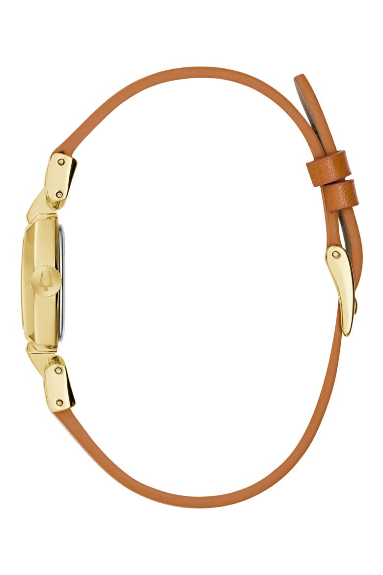 Jackie Leather Strap Watch, Alternate, color, BROWN