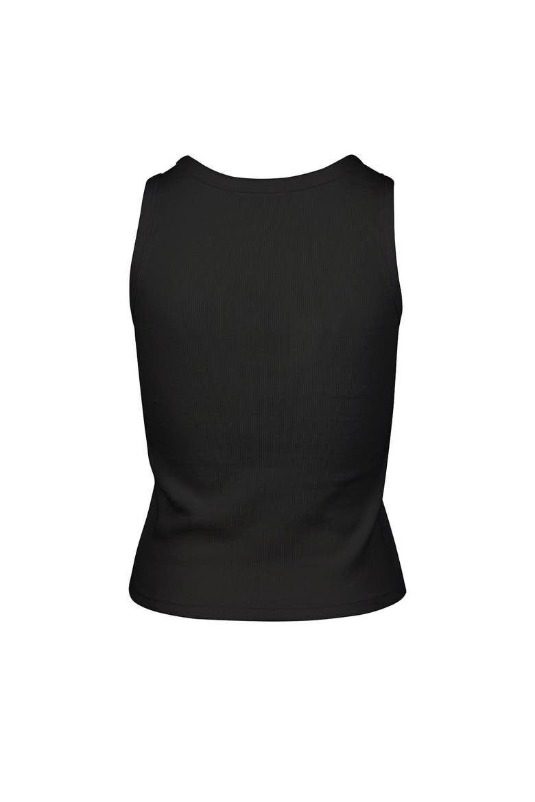 Women's '47  Black Las Vegas Raiders Cropped Straight Cut Ribbed Baby Tank Top, Alternate, color, Black