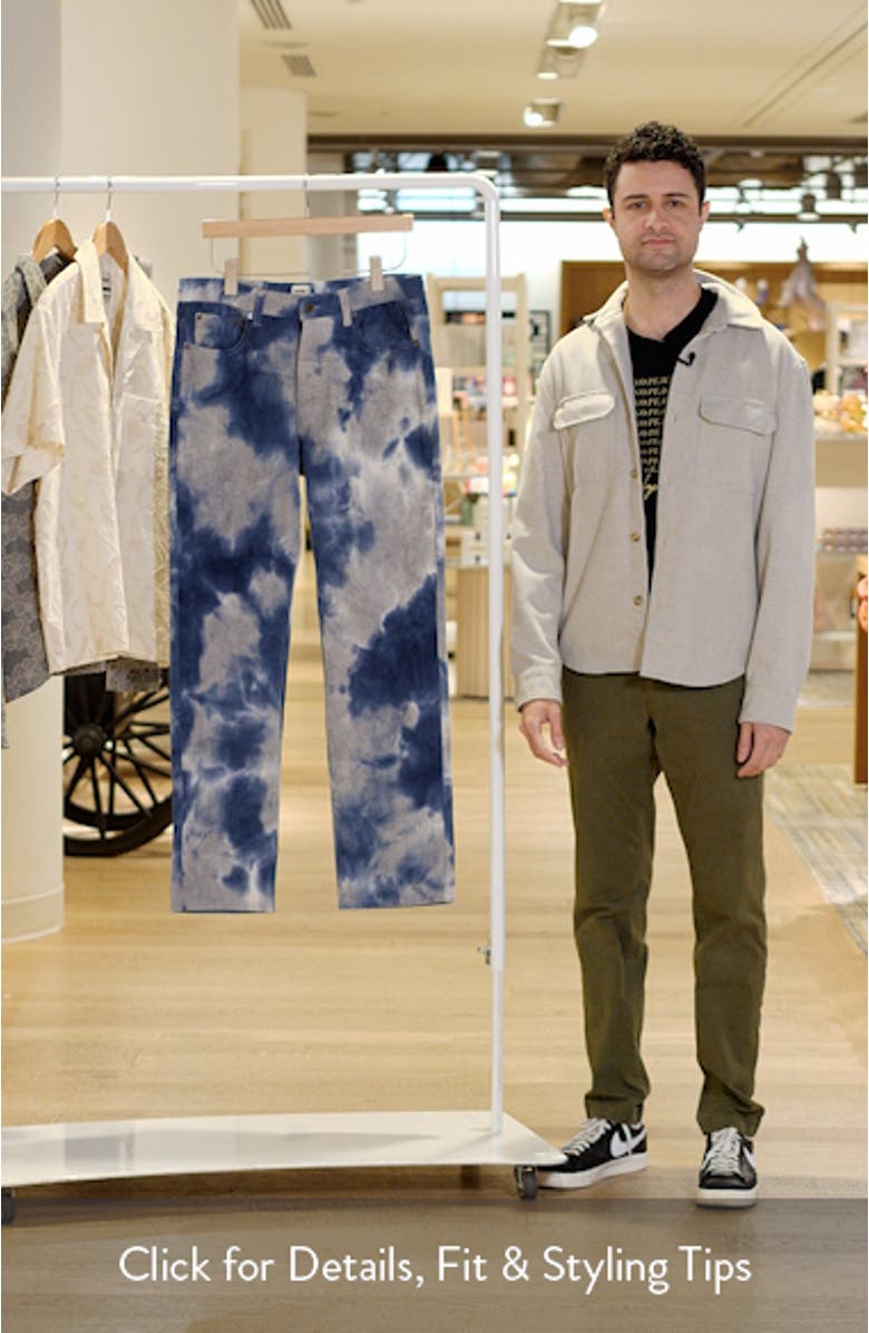 Curtis Tie Dye Cotton Corduroy Pants, sales video thumbnail