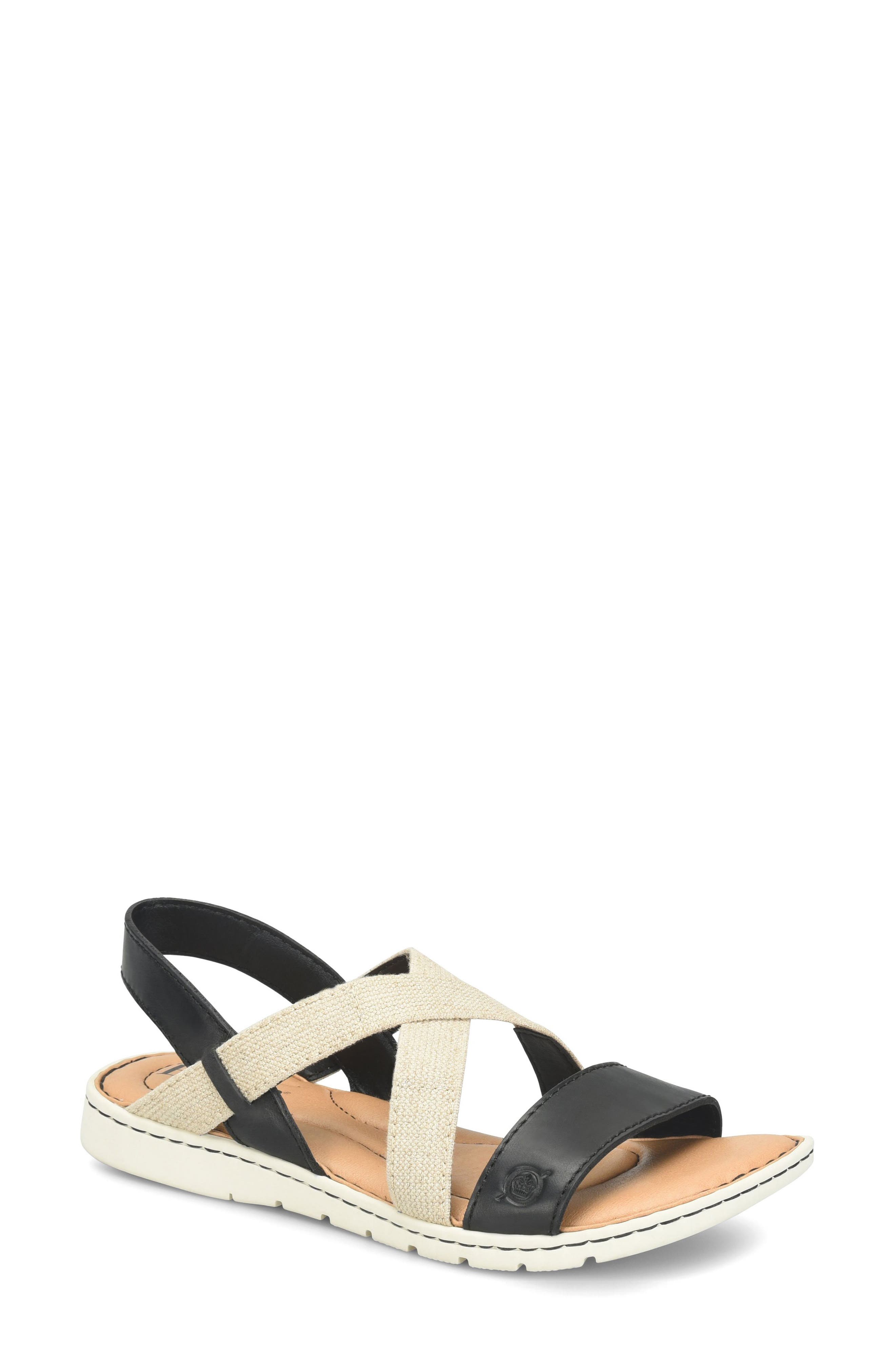 Børn Barbe Strappy Sandal, Main, color, Black Combo