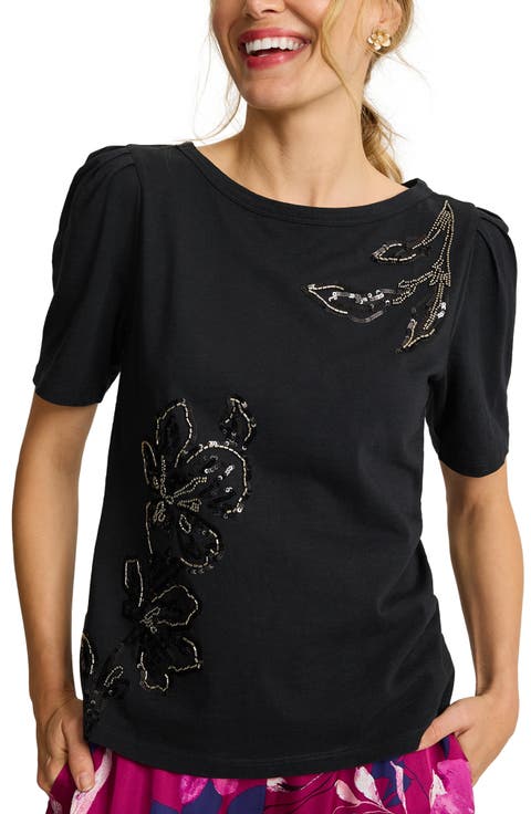 Botanical Breeze Puff Sleeve T-Shirt