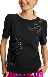 Tommy Bahama Botanical Breeze Puff Sleeve T-Shirt