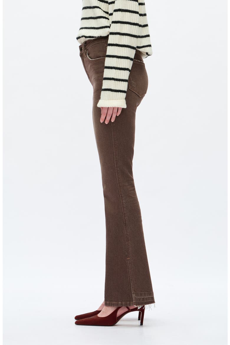 High Waist Flare Jeans, Alternate, color, DARK KHAKI