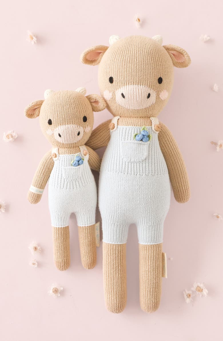 cuddle+kind Little Asher the Cow Stuffed Animal, Alternate, color, Blue