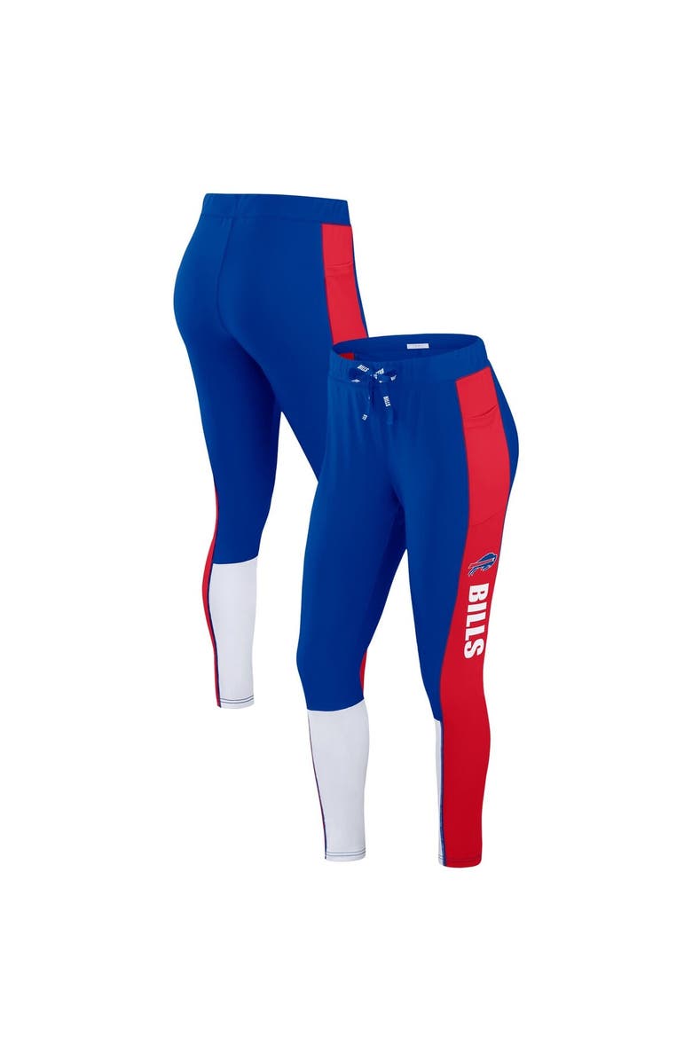 WEAR by Erin Andrews Women's WEAR by Erin Andrews Royal/Red Buffalo Bills Color-Block Leggings, Alternate, color,