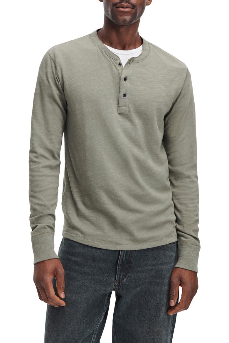 Classic Slim Fit Henley, Main, color, LICHEN