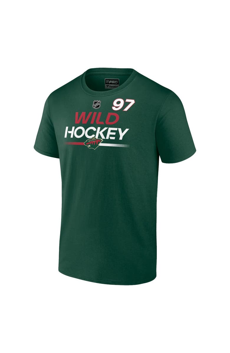 FANATICS Men's Fanatics Branded Kirill Kaprizov Green Minnesota Wild Authentic Pro Prime Name & Number T-Shirt, Alternate, color, Green