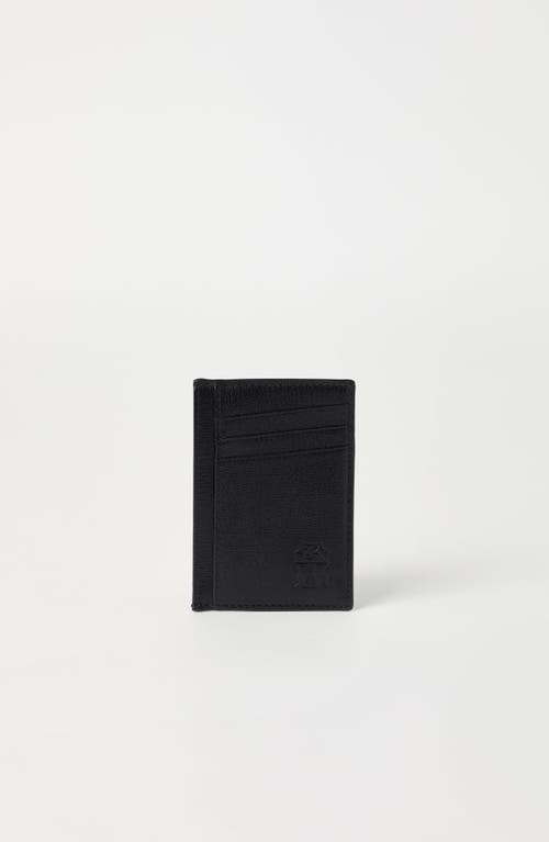 Brunello Cucinelli Capretta Card Holder In Black