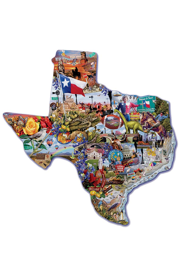 Welcome to Texas 1000 piece Jigsaw Puzzle for Adults Special Shape, Alternate, color, Multicolor