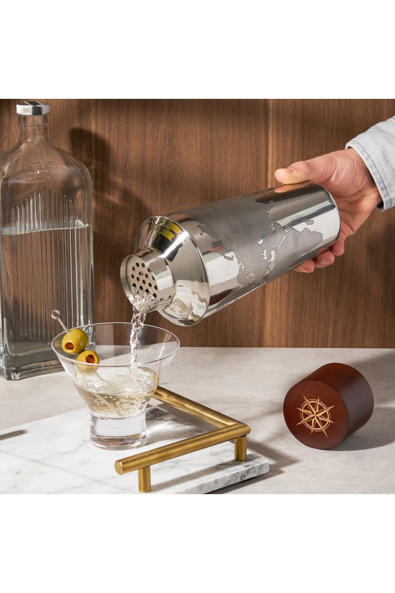 Globe Cocktail Shaker, Alternate, color, Silver