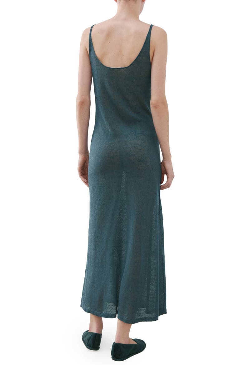 Linen Blend Midi Dress, Alternate, color, NIGHT BLUE