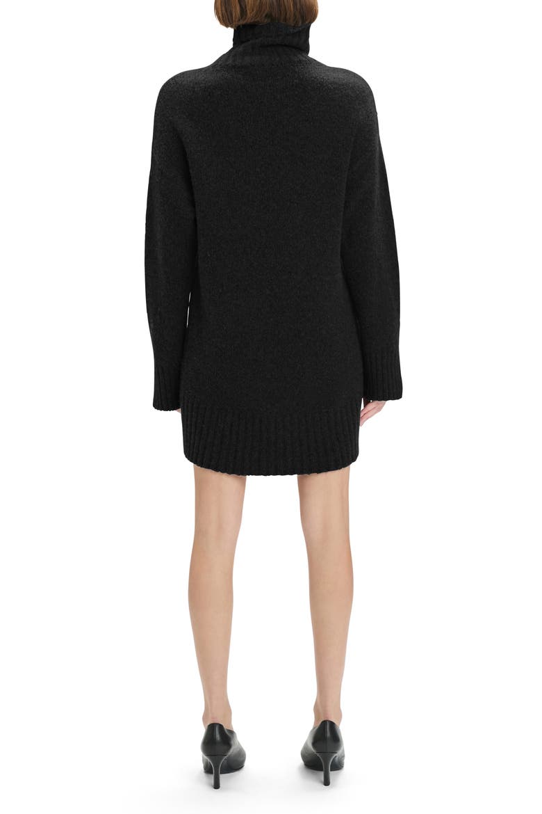 The St. James Long Sleeve Turtleneck Wool Blend Sweater Dress, Alternate, color, BLACK