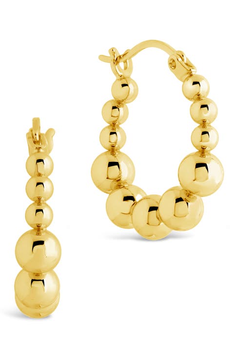 Graduated Bubble Hoop Earrings