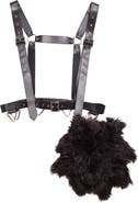 Noir Kei Ninomiya Faux Leather Harness with Faux Fur Charm