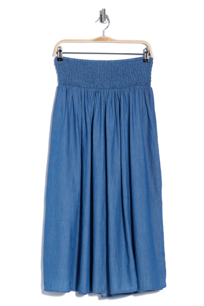 Chambray Maxi Skirt, Alternate, color, MEDIUM WASH