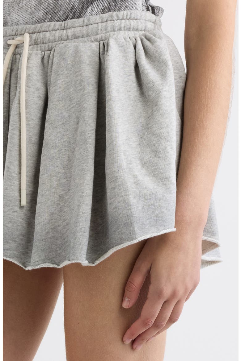Felpa Pleated Cutoff Sweat Skirt, Alternate, color, GREY MELANGE