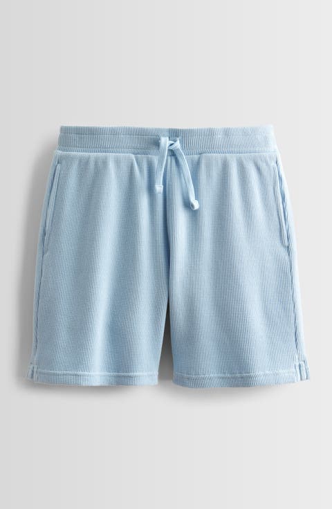 Boy Short In Waffle-Knit Cotton Stretch