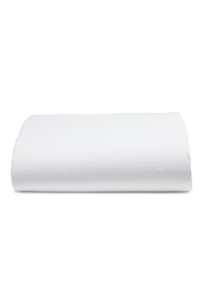 Organic Cotton Percale Fitted Sheet, Main, color, WHITE