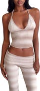 Tiger Mist Marissa Stripe Knit Halter Cami