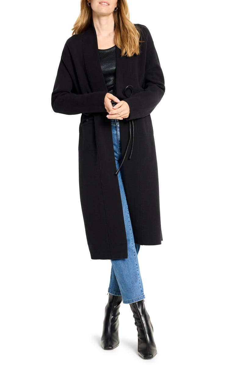 NIC+ZOE Reversible Longline Knit Jacket, Alternate, color, Neutral Multi