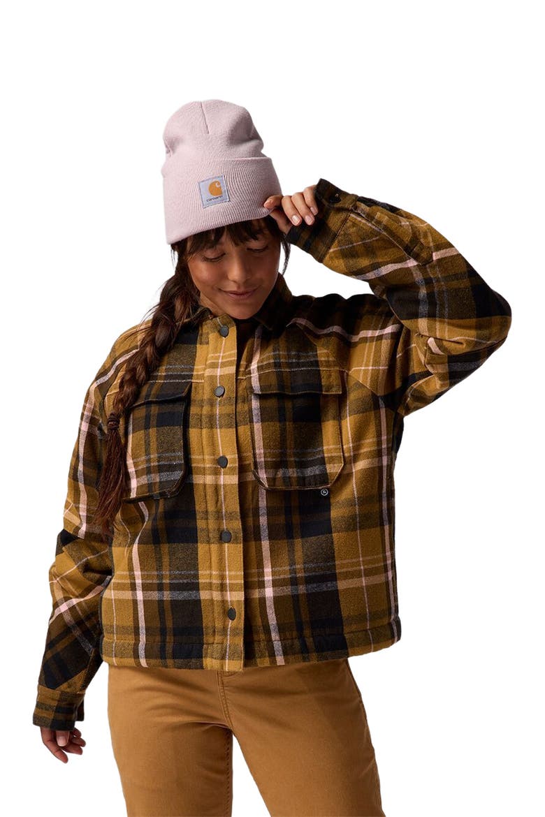 Venture Pile-Fleece Lined Flannel Jacket - Women's, Main, color, Bistre Plaid