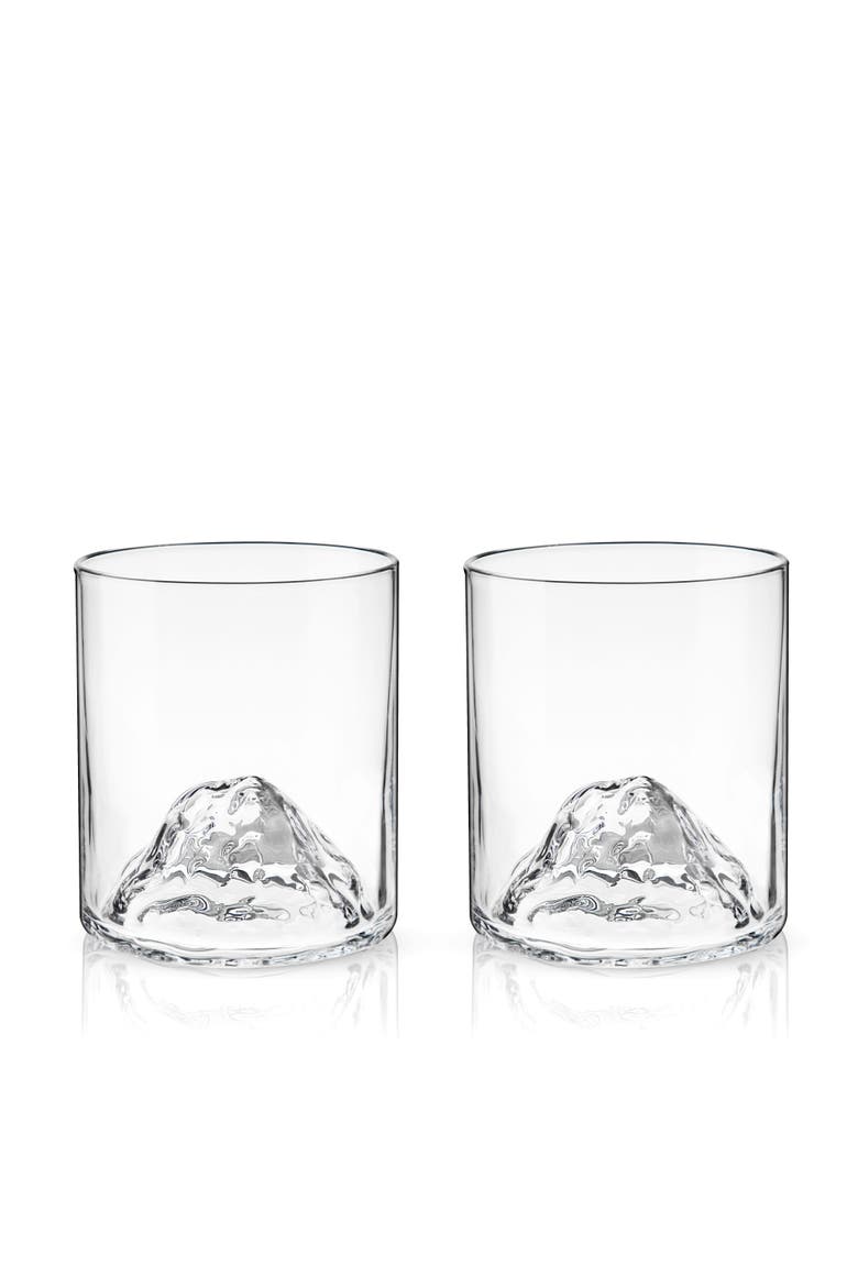 Mountain Crystal Tumblers Set of 2, Main, color, Clear