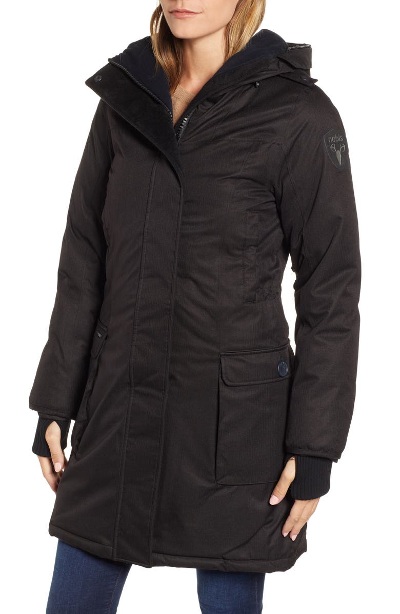 nobis Abby Hooded Down Parka with Genuine Coyote Fur Trim, Alternate, color,