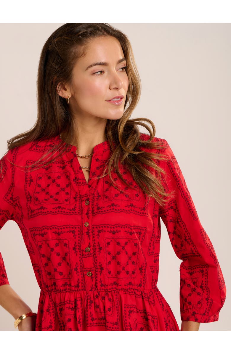 Brakeburn Zora Embroidery Detail Dress, Alternate, color, Red