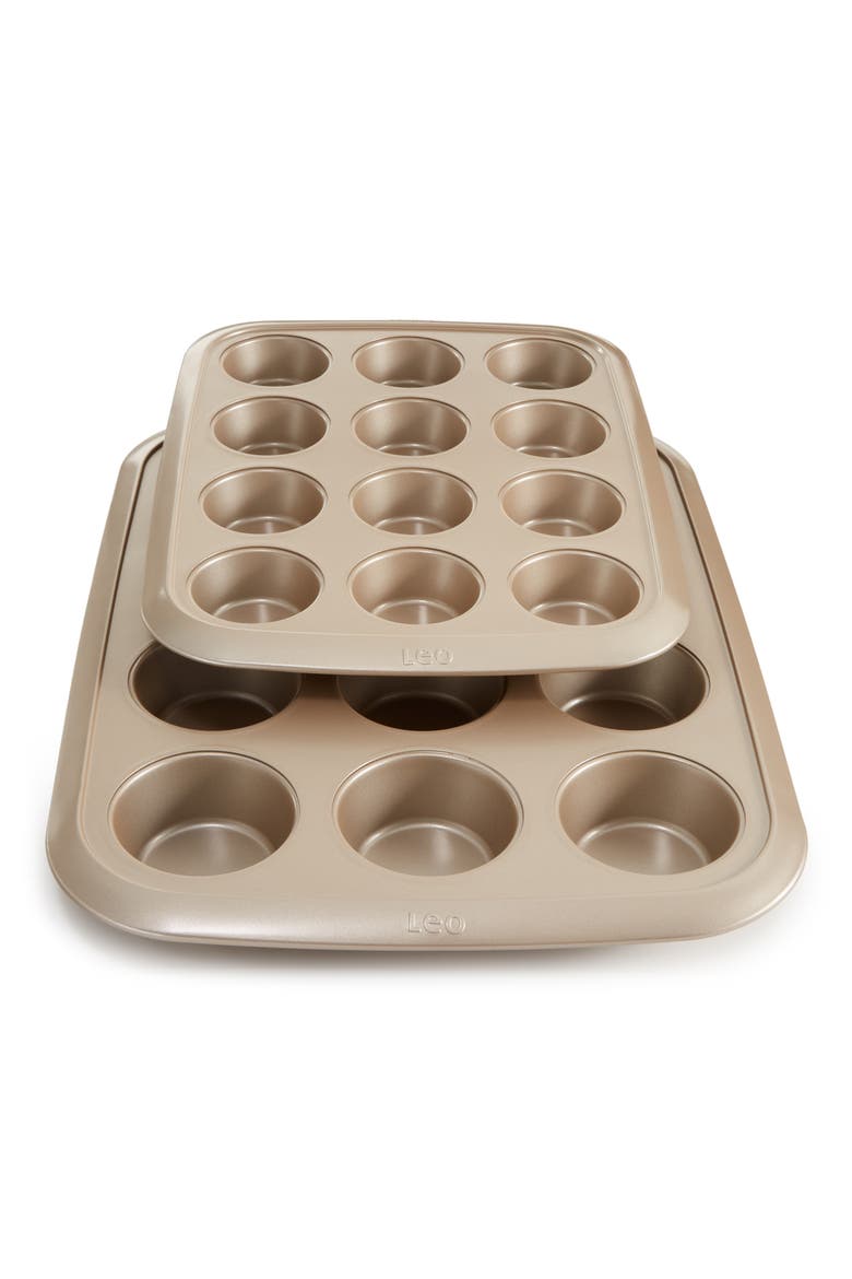 Leo Balance 12-Cup Cupcake Pan, Alternate, color, GOLDEN