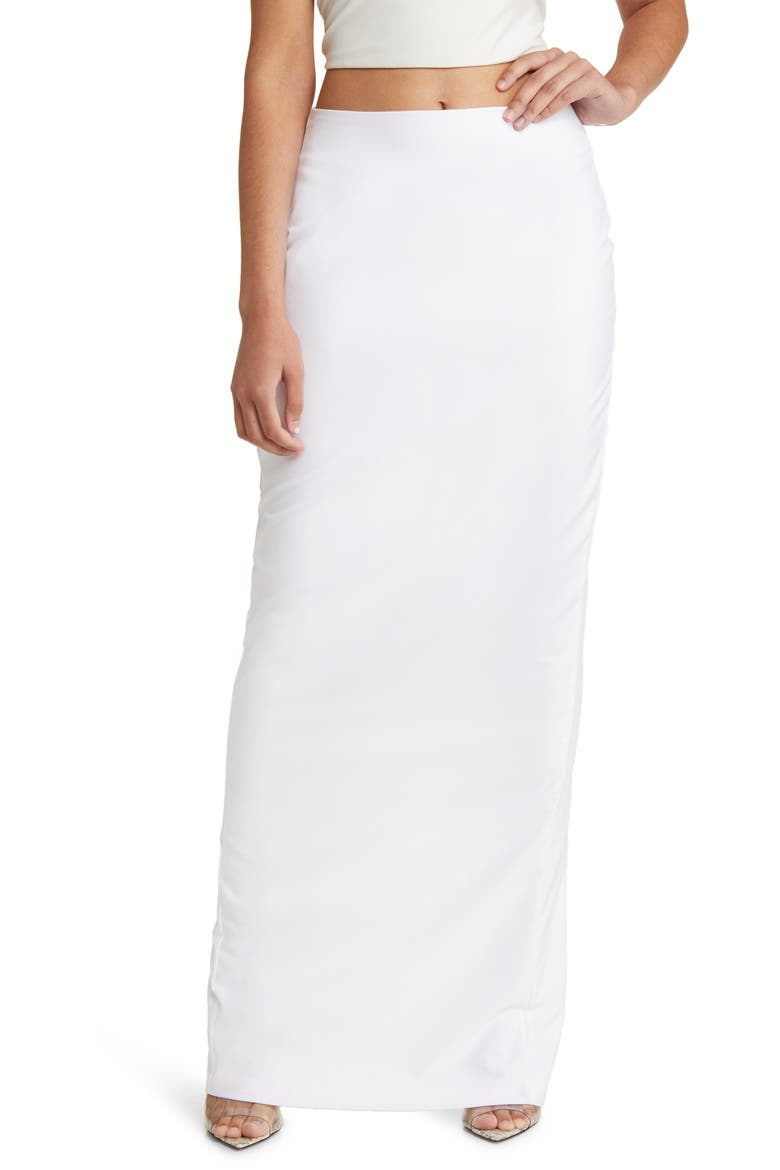 Far From Casual Maxi Skirt, Main, color, WHITE