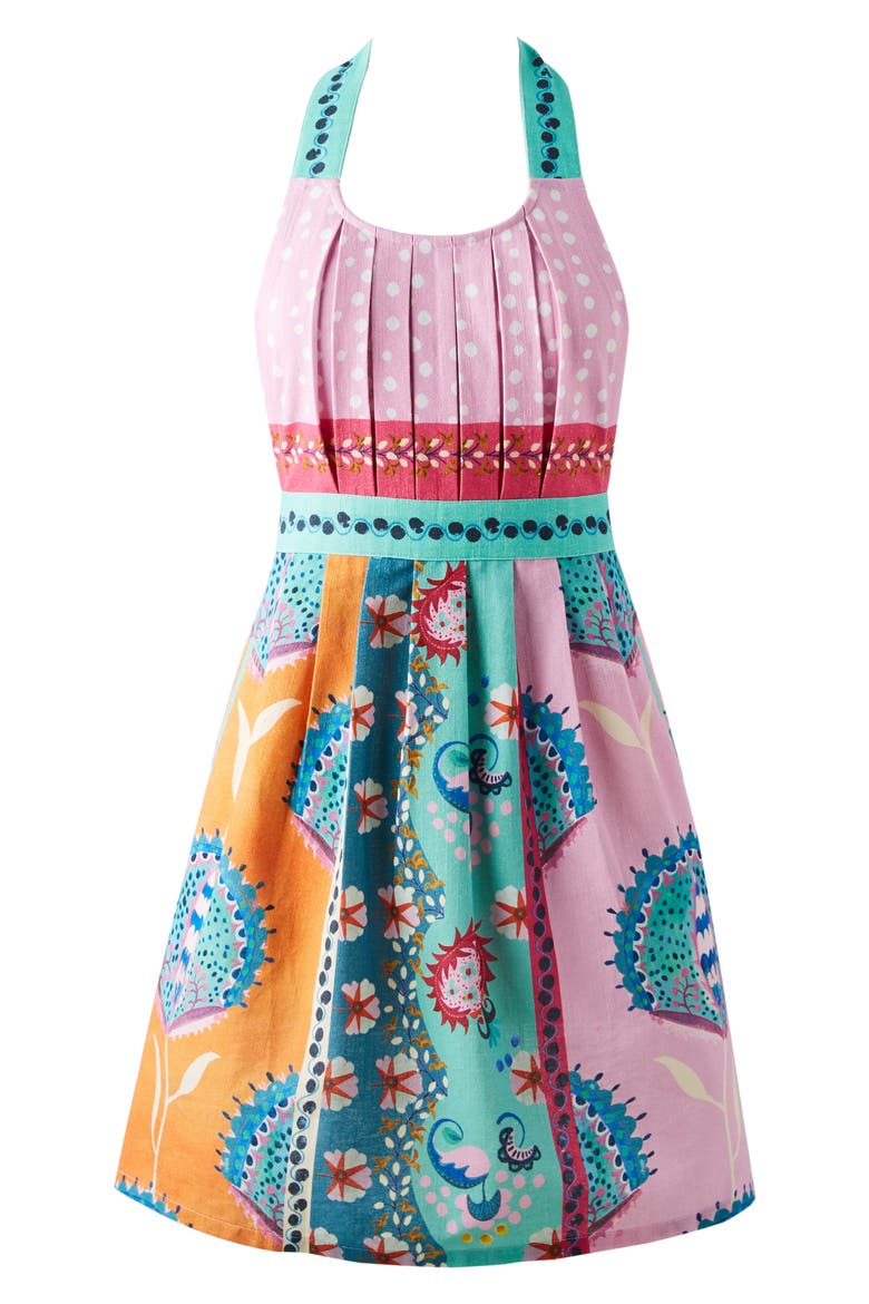 Anthropologie Adonia Pleated Cotton Apron, Alternate, color, GREEN